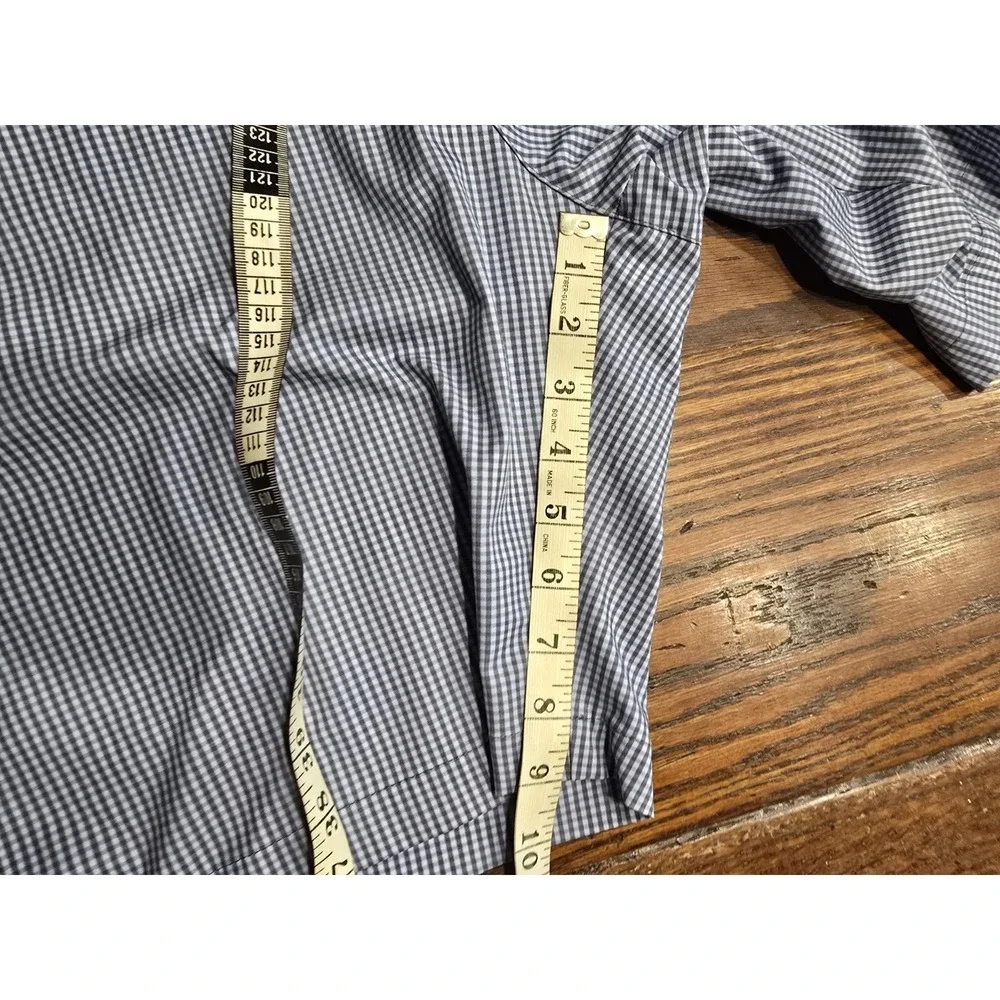 Adidas Mens Blue Gingham Check Golf Shorts Size 40‎ Stretch Performance Active